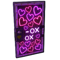 Neon Hearts Sheet Metal Door