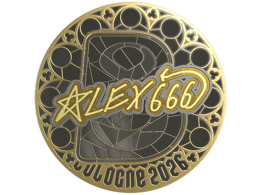 Sticker | alex666 (Gold) | Cologne 2026
