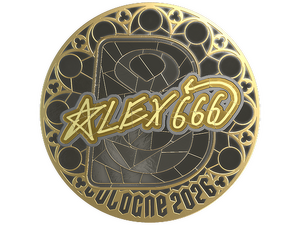 Sticker | alex666 (Gold) | Cologne 2026