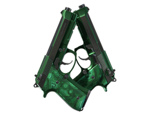 Souvenir Dual Berettas | Polished Malachite (Factory New)