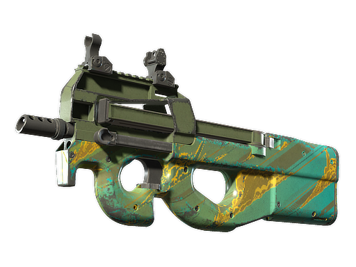 Souvenir P90 | Mustard Gas (Field-Tested)