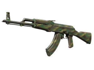 Souvenir AK-47 | Jungle Spray (Well-Worn)