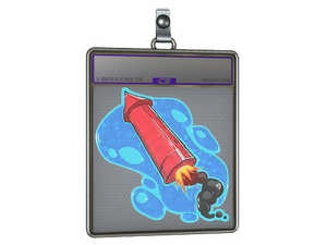 Sticker Slab | Big Red Rocket (Glitter)