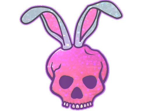 Sticker | Skull Bunny (Glitter)