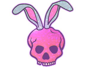 Sticker | Skull Bunny (Glitter)