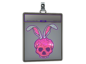 Sticker Slab | Skull Bunny (Glitter)