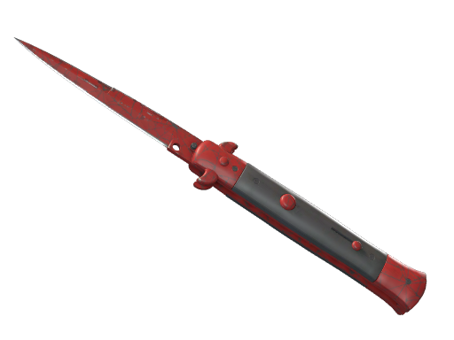 ★ Stiletto Knife | Crimson Web (Well-Worn)