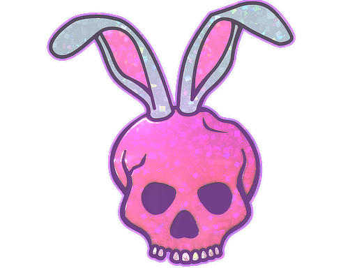 Skull Bunny (Glitter)