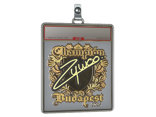 Sticker Slab: ZywOo (Gold, Champion) | Budapest 2025