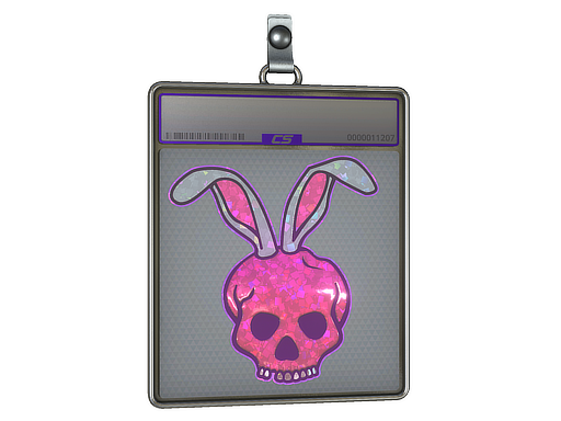 Sticker Slab | Skull Bunny (Glitter)