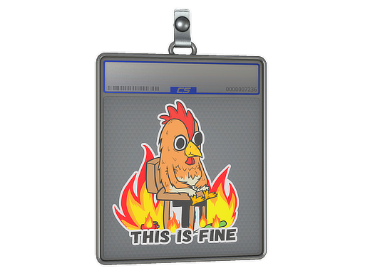 Sticker Slab: This Is Fine (Chicken)