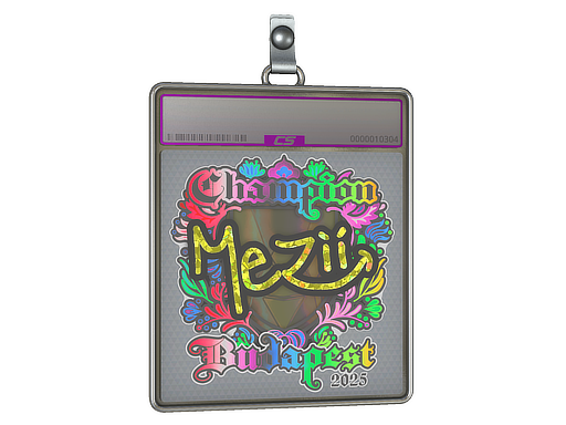 Sticker Slab: mezii (Holo, Champion) | Budapest 2025